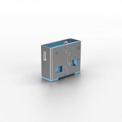 Blokada portów USB LINDY10 szt Port Locks (no Key) Blue