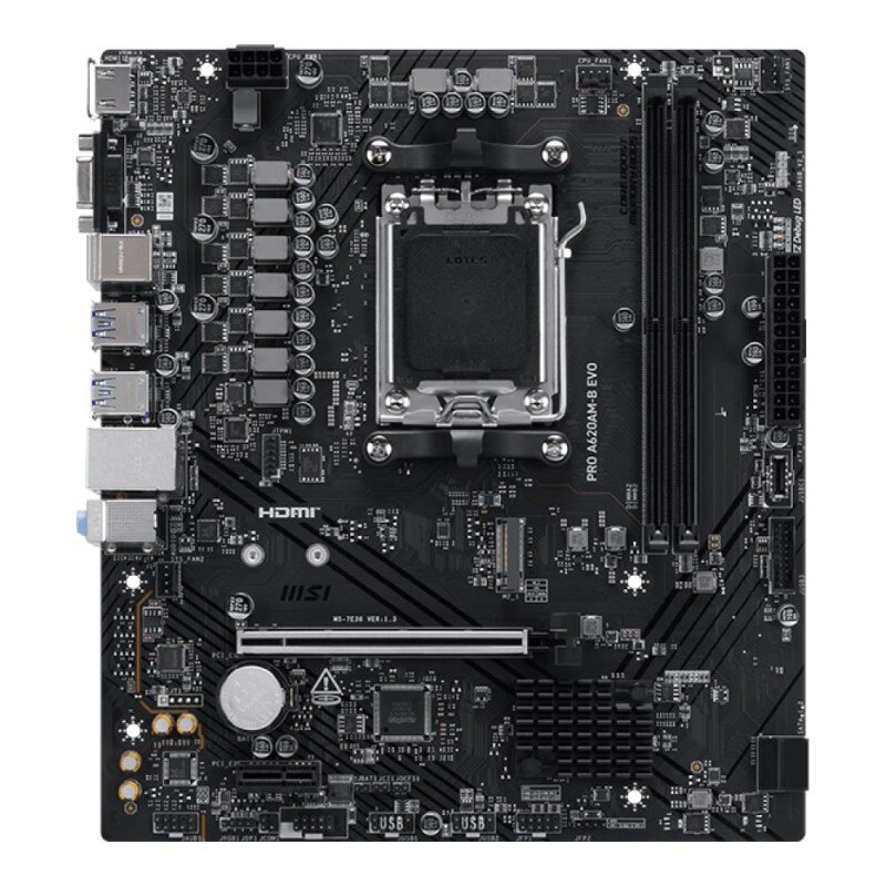 Płyta MSI PRO A620AM-B EVO /AMD A620/DDR5/SATA3/M.2/USB3.0/P… | PartsPC.pl