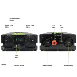 Przetwornica LCD 12V 2000W/4000W Czysty sinus z wywietlacze… | PartsPC.pl