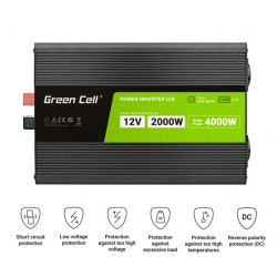 Przetwornica LCD 12V 2000W/4000W Czysty sinus z wywietlacze… | PartsPC.pl