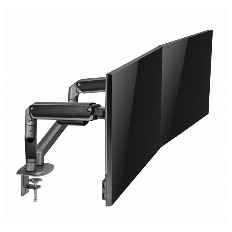 Ramię biurkowe na 2 monitory 17-32 cali 9kg szare | PartsPC.pl