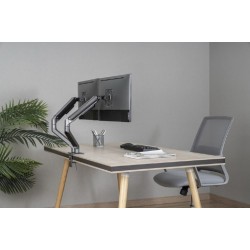 Ramię biurkowe na 2 monitory 17-32 cali 9kg szare | PartsPC.pl