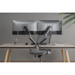 Ramię biurkowe na 2 monitory 17-32 cali 9kg szare | PartsPC.pl