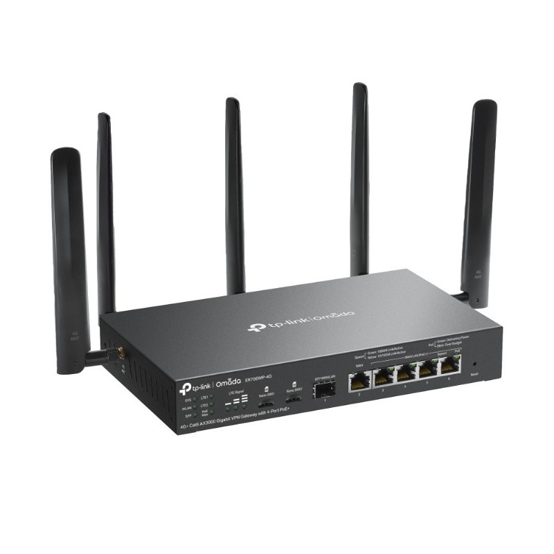 Brama sieciowa gigabitowa ER706WP-4G Omada 4G+ Cat6 AX3000 V… | PartsPC.pl