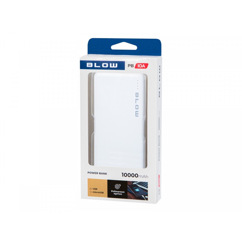Power Bank PB10A 10000mAh Biały | PartsPC.pl