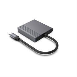 Adapter USB-C do HDMI + DP, 4K 60Hz, czarny | PartsPC.pl