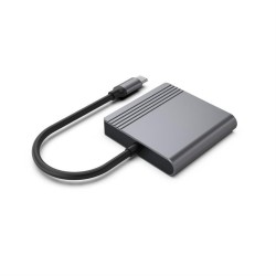 Adapter USB-C do HDMI + DP, 4K 60Hz, czarny | PartsPC.pl