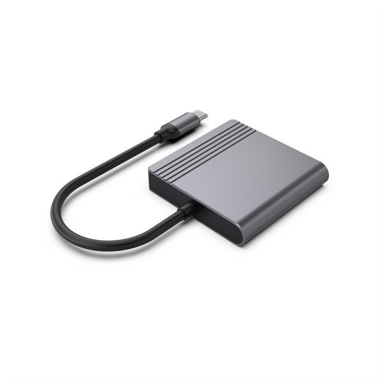Adapter USB-C do HDMI + DP, 4K 60Hz, czarny | PartsPC.pl