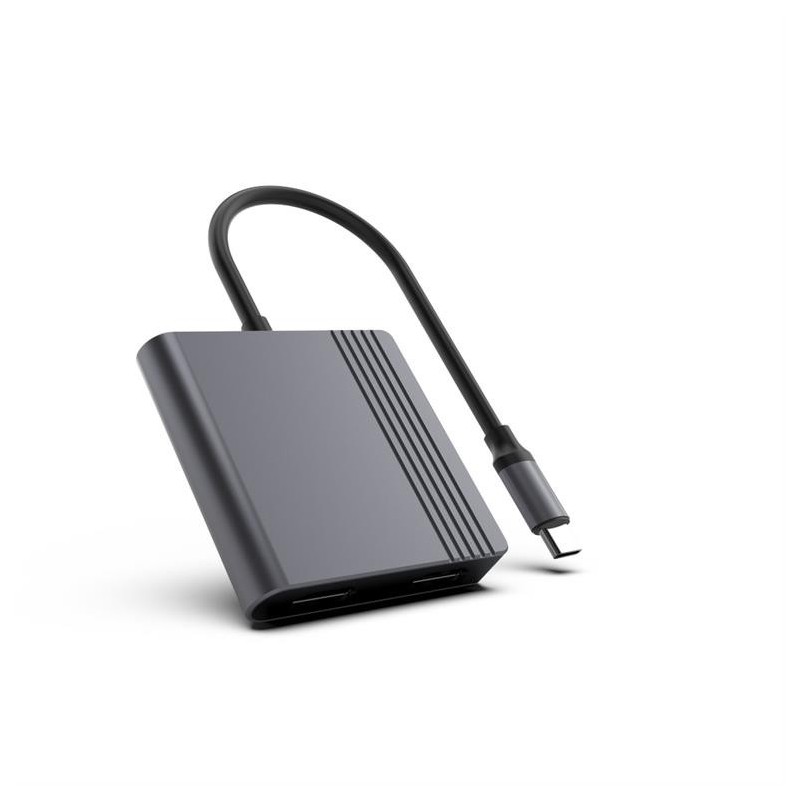 Adapter USB-C do HDMI + DP, 4K 60Hz, czarny | PartsPC.pl
