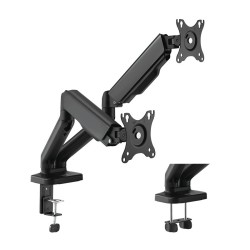 Uchwyt na 2 monitory, 17-32 cali, max 9kg na ramie | PartsPC.pl
