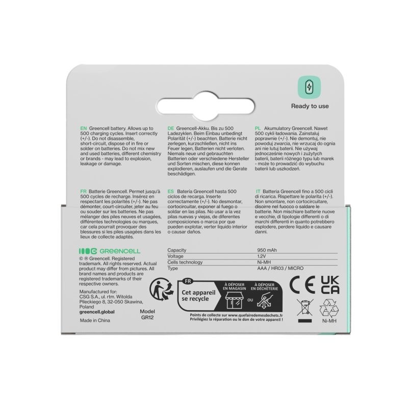 Akumulatorki paluszki 16xAAA HR03 950mAh | PartsPC.pl