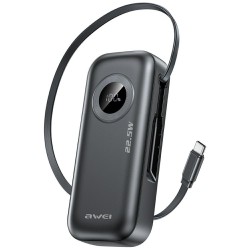Powerbank PA-9 22,5W 10000mAh z kablem USB-C wbudowanym czar… | PartsPC.pl