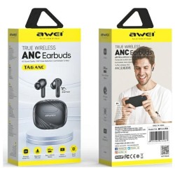 Słuchawki bluetooth 5.3 TA6 ANC czarne TWS | PartsPC.pl