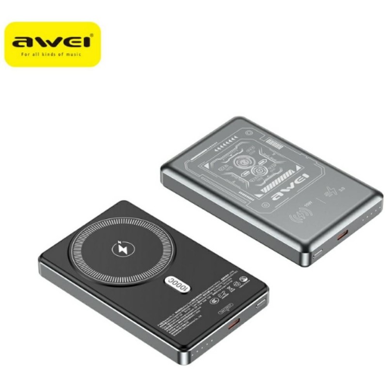 Powerbank PA-31 MagSafe 10000mAh indukcyjny szary | PartsPC.pl