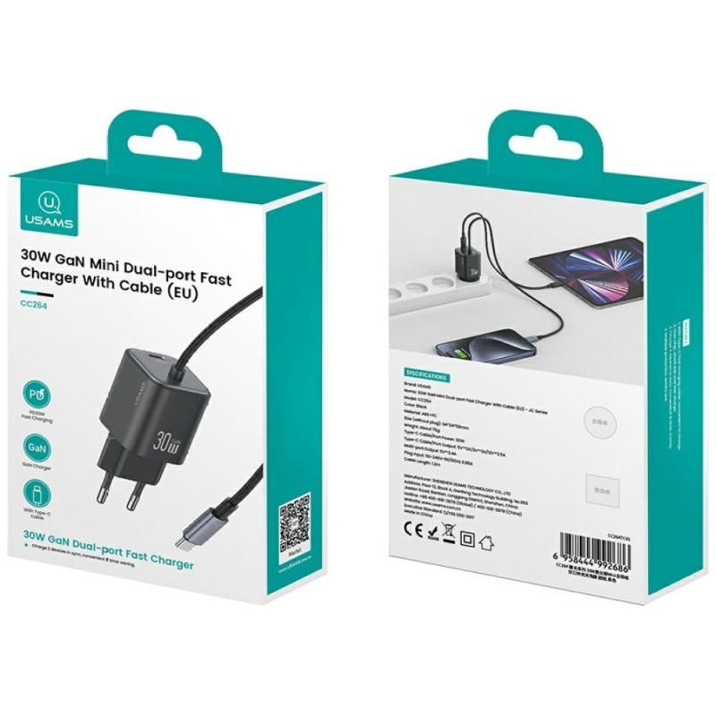 Ładowarka sieciowa JC Series CC264 30W GaN Fast Charge wbudo… | PartsPC.pl