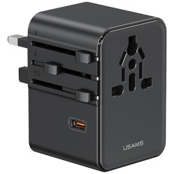 Ładowarka Travel Adapter 70W US/AU/EU/UK 3xUSB-C 4w1 czarny | PartsPC.pl