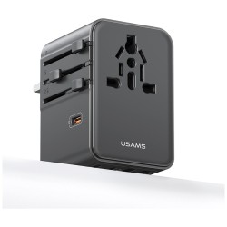 Ładowarka Travel Adapter 70W US/AU/EU/UK 3xUSB-C 4w1 czarny | PartsPC.pl