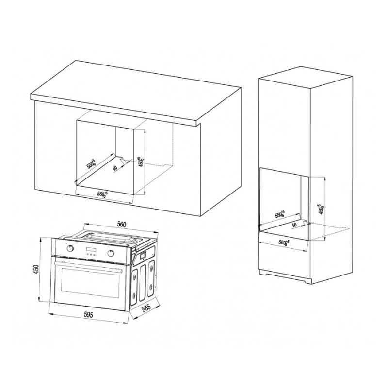 Piekarnik kompaktowy MPM-63-BOK-24 | PartsPC.pl