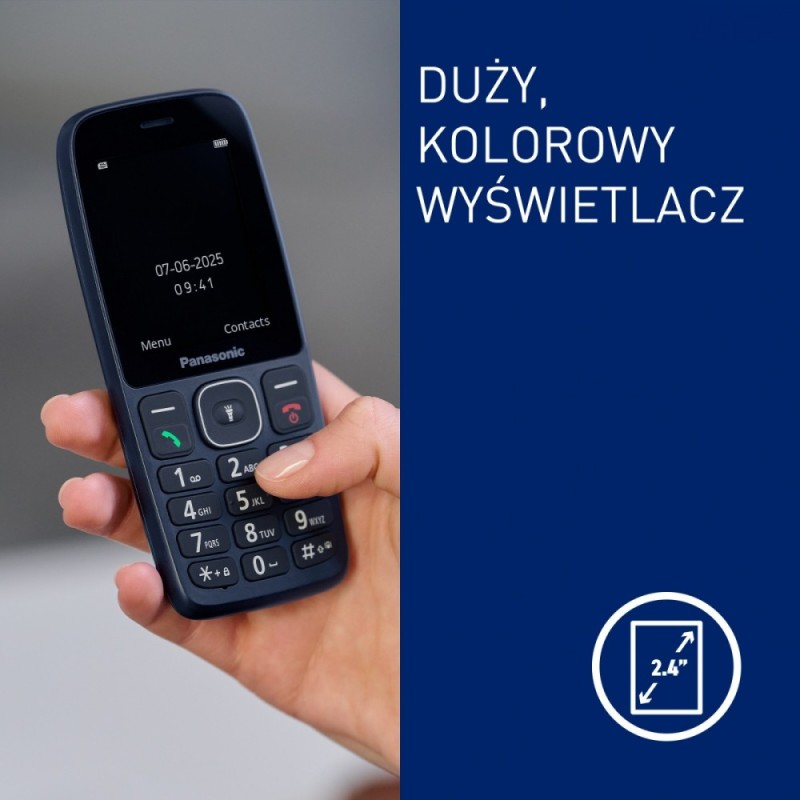 Telefon komórkowy KX-TF400EXC niebieski | PartsPC.pl