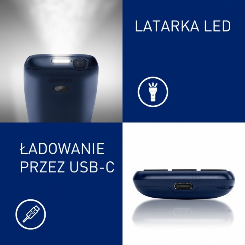 Telefon komórkowy KX-TF400EXC niebieski | PartsPC.pl