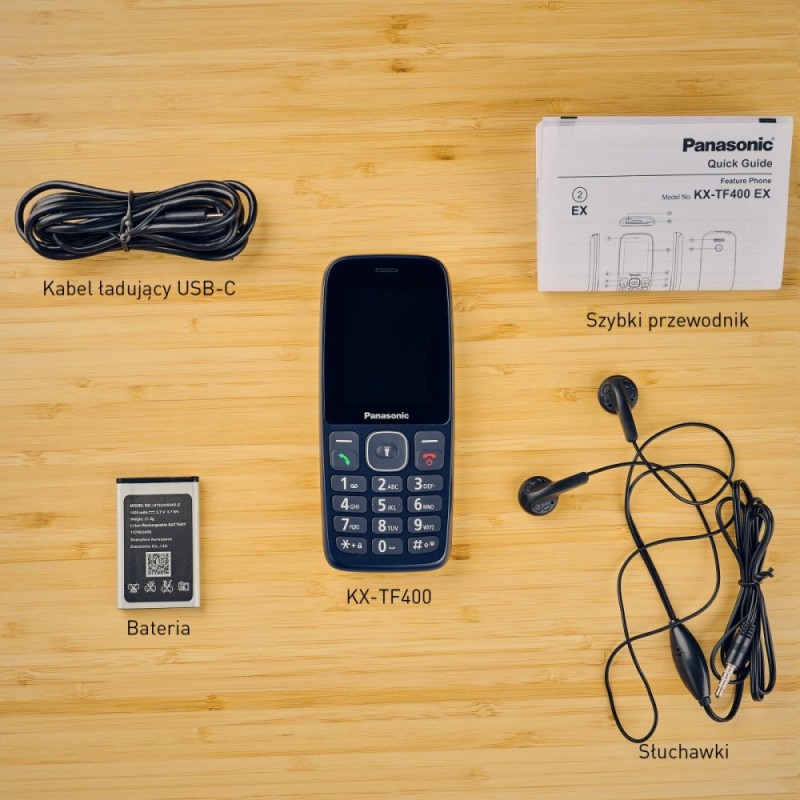Telefon komórkowy KX-TF400EXC niebieski | PartsPC.pl
