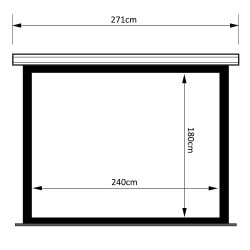 Ekran projekcyjny z naciągiem Maclean MC-993 elektryczny 120" 4:3 ściana