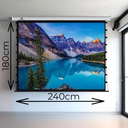 Ekran projekcyjny z naciągiem Maclean MC-993 elektryczny 120" 4:3 ściana