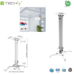 Ramię do projektora Techly 55-90 cm. 13,5kg, sufitowe, srebr… | PartsPC.pl