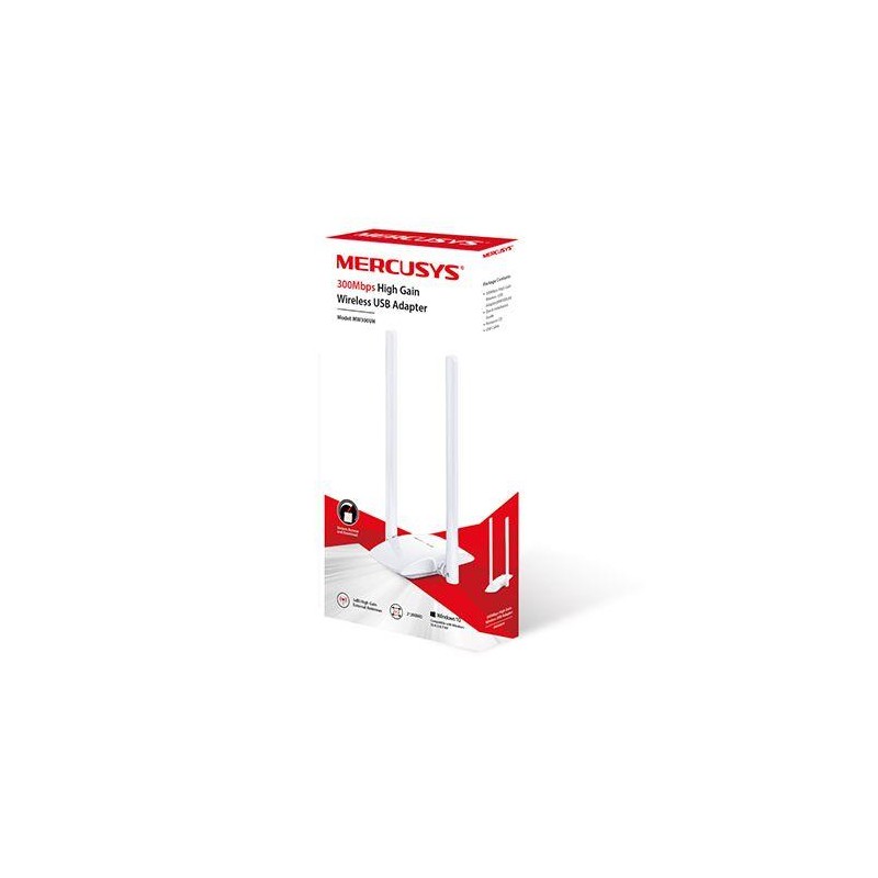 Karta sieciowa bezprzewodowa Mercusys MW300UH N300 USB | PartsPC.pl