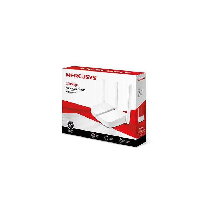 Router bezprzewodowy Mercusys MW305R N300 3xLAN 1xWAN | PartsPC.pl