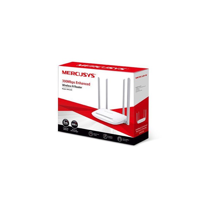 Router bezprzewodowy Mercusys MW325R N300 3xLAN 1xWAN | PartsPC.pl