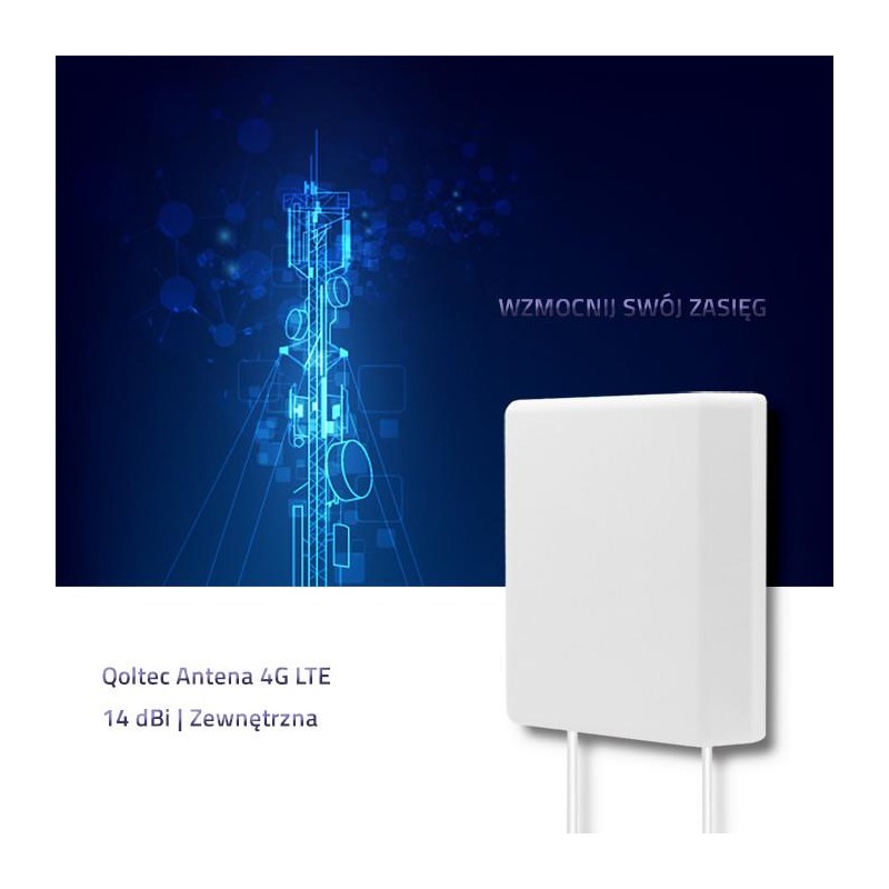 Antena 4G LTE Qoltec 14dBi | zewnętrzna