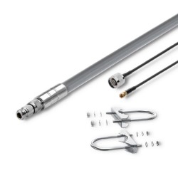 Zestaw antena LoRa Qoltec 5.8 dBi + kabel zasilający | PartsPC.pl