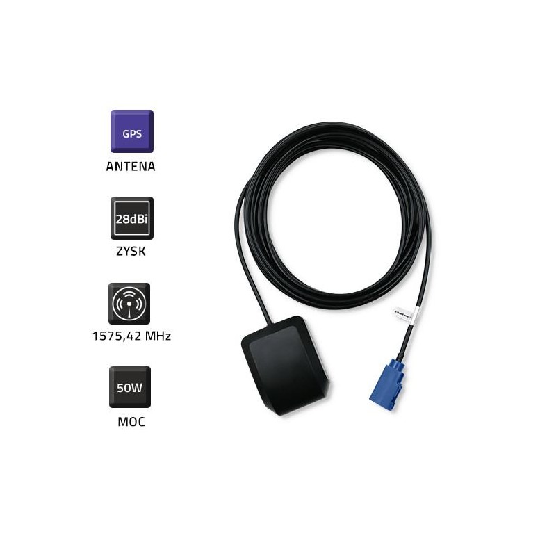 Antena GPS Qoltec 28dBi | Zewnętrzna | PartsPC.pl