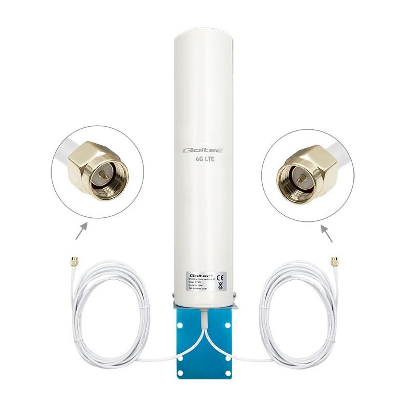 Antena 4G LTE Qoltec DUAL | 12dBi | dookólna | zewnętrzna | PartsPC.pl