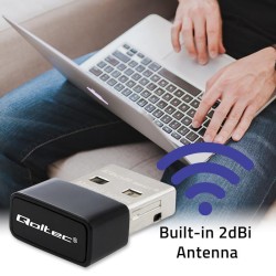 Adapter Qoltec Wi-Fi USB ultraszybki, bezprzewodowy mini | s… | PartsPC.pl