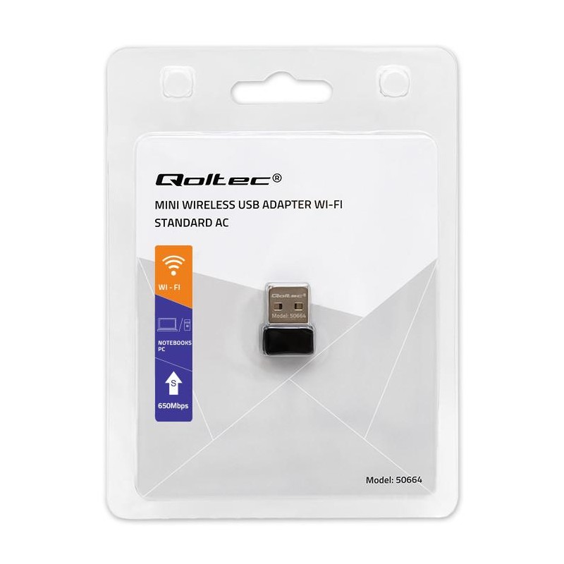 Adapter Qoltec Wi-Fi USB ultraszybki, bezprzewodowy mini | s… | PartsPC.pl