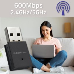 Qoltec Adapter bezprzewodowy Ultra szybki mini WiFi Standard… | PartsPC.pl
