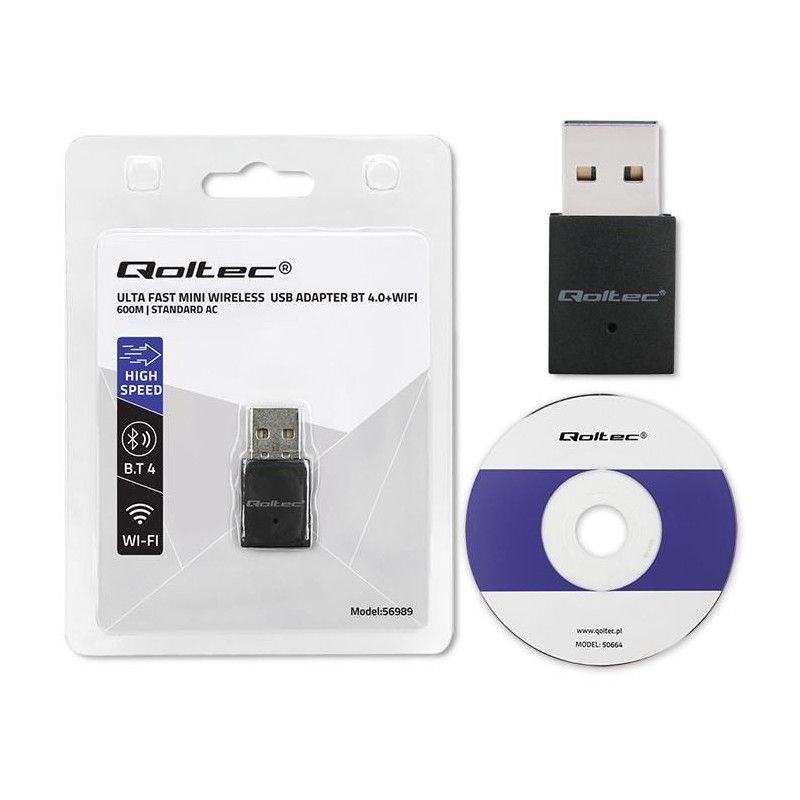 Qoltec Adapter bezprzewodowy Ultra szybki mini WiFi Standard… | PartsPC.pl