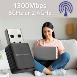 Qoltec Adapter bezprzewodowy Ultra szybki DUAL mini WiFi 2 x… | PartsPC.pl