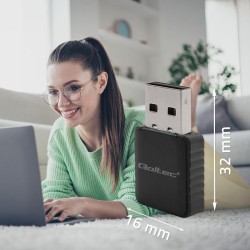Qoltec Adapter bezprzewodowy Ultra szybki DUAL mini WiFi 2 x… | PartsPC.pl