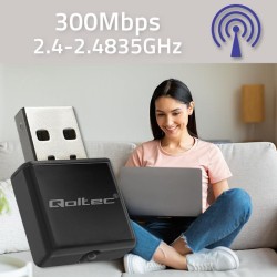 Karta sieciowa Qoltec Bezprzewodowy Ultra szybki mini adapte… | PartsPC.pl