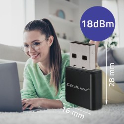 Karta sieciowa Qoltec Bezprzewodowy Ultra szybki mini adapte… | PartsPC.pl