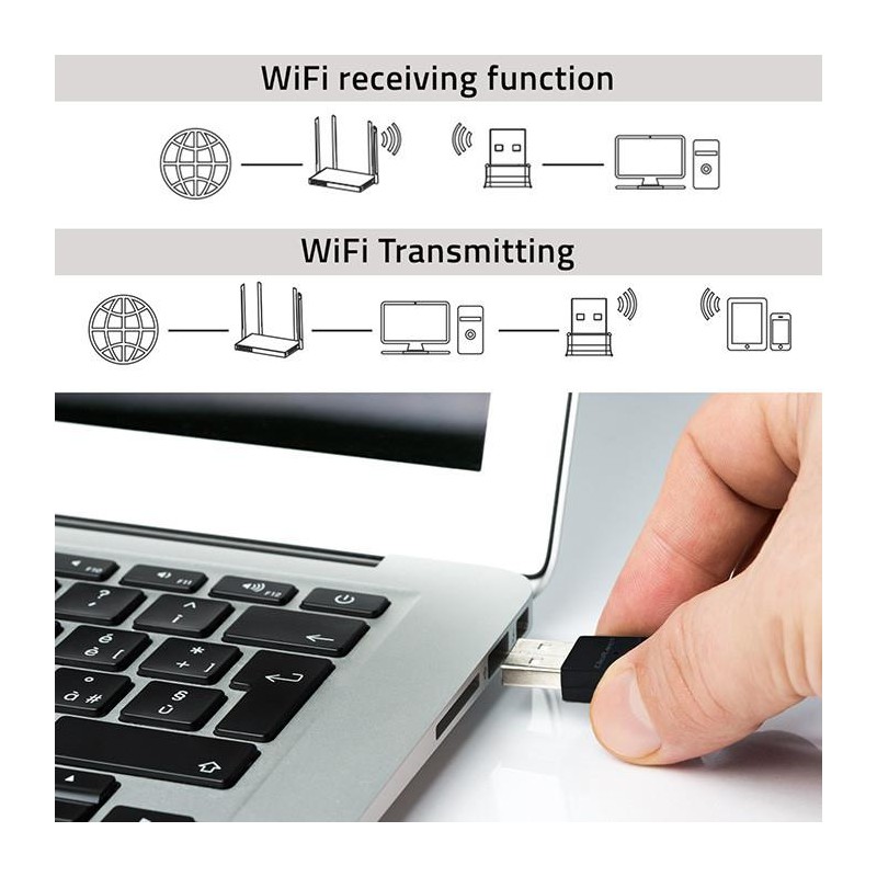 Adapter Wi-Fi Qoltec Bezprzewodowy | Standard AX | Bluetooth… | PartsPC.pl