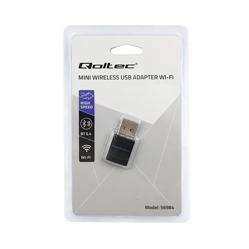 Adapter Wi-Fi Qoltec Bezprzewodowy | Standard AX | Bluetooth… | PartsPC.pl