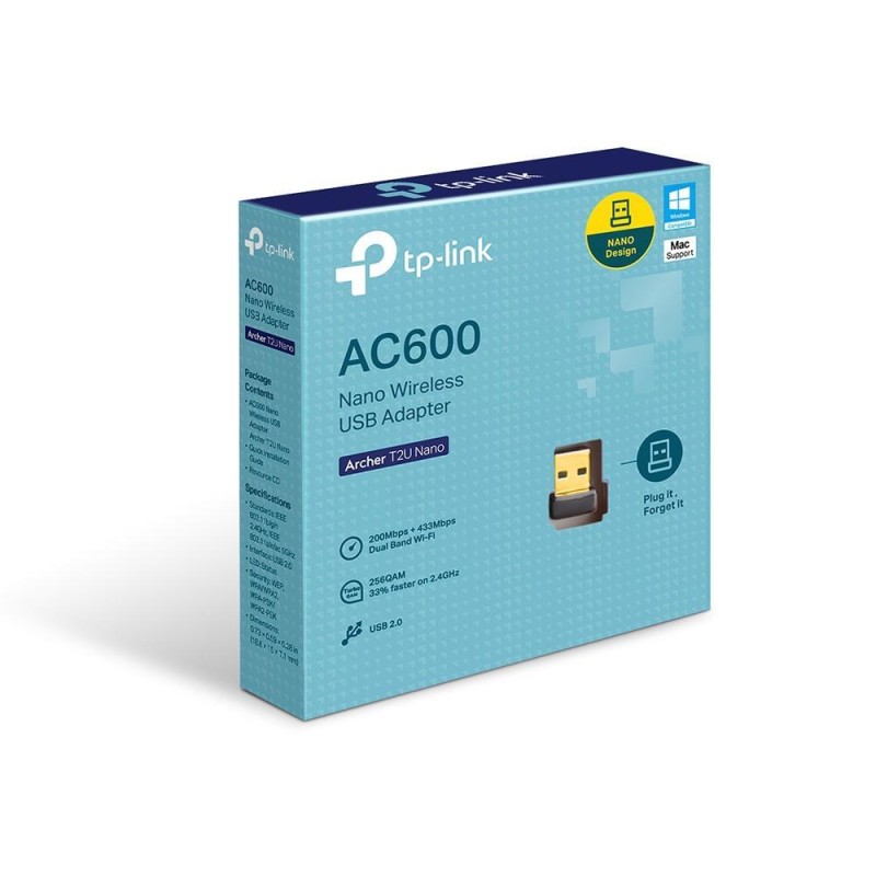 Karta sieciowa TP-Link Archer T2U Nano WiFi AC600 USB | PartsPC.pl