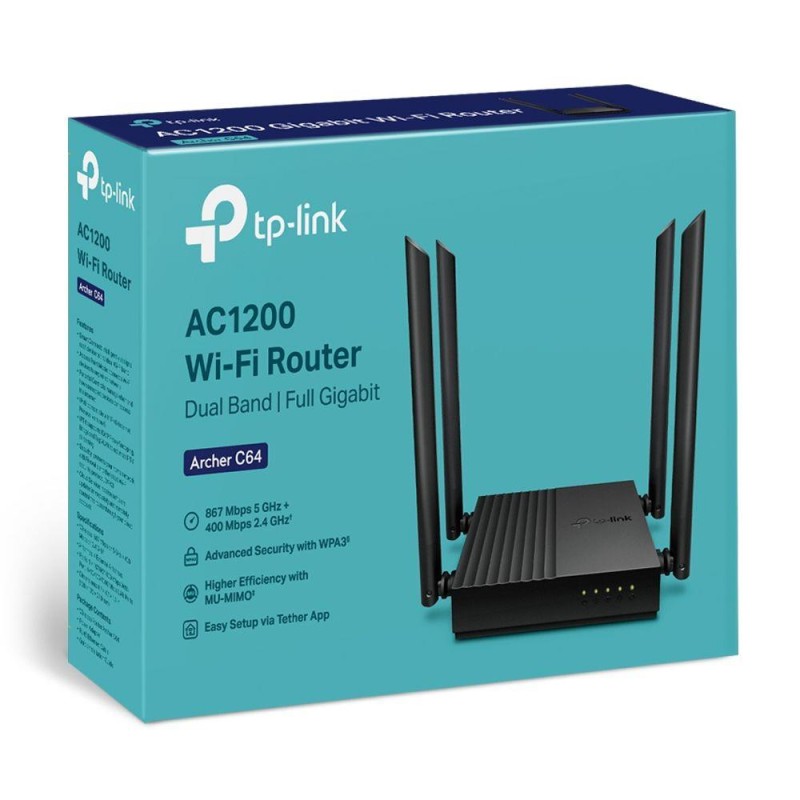 Router TP-Link Archer C64 Wi-Fi AC1200 MU-MIMO 4xLAN 1xWAN… | PartsPC.pl
