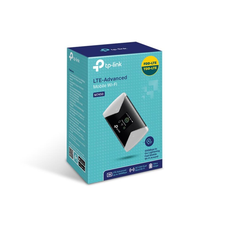 Router TP-Link M7450 4G/LTE model SIM HotSpot micro SD slot 300Mb/s