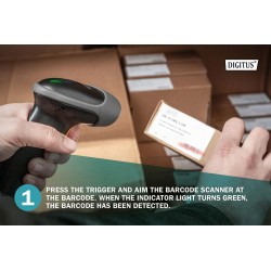 Czytnik kodów kreskowych DIGITUS przewodowy USB-RJ45 2m, 1D,… | PartsPC.pl