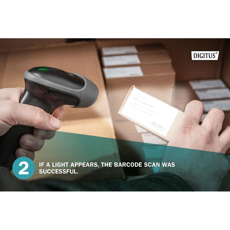 Czytnik kodów kreskowych DIGITUS przewodowy USB-RJ45 2m, 1D,… | PartsPC.pl